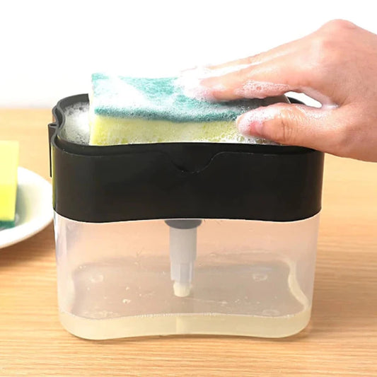 Ontdek het gemak van schoonmaken: de ultieme zeep dispenser met spons houder