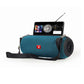 Draagbare bleutooth speaker met fm radio petrol sfeer