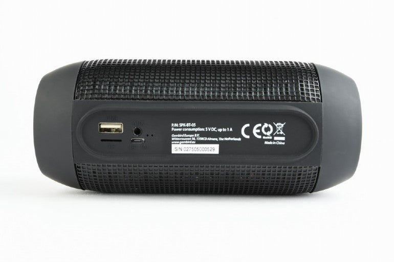 Portable Bluetooth speaker met LED light effects achterkant